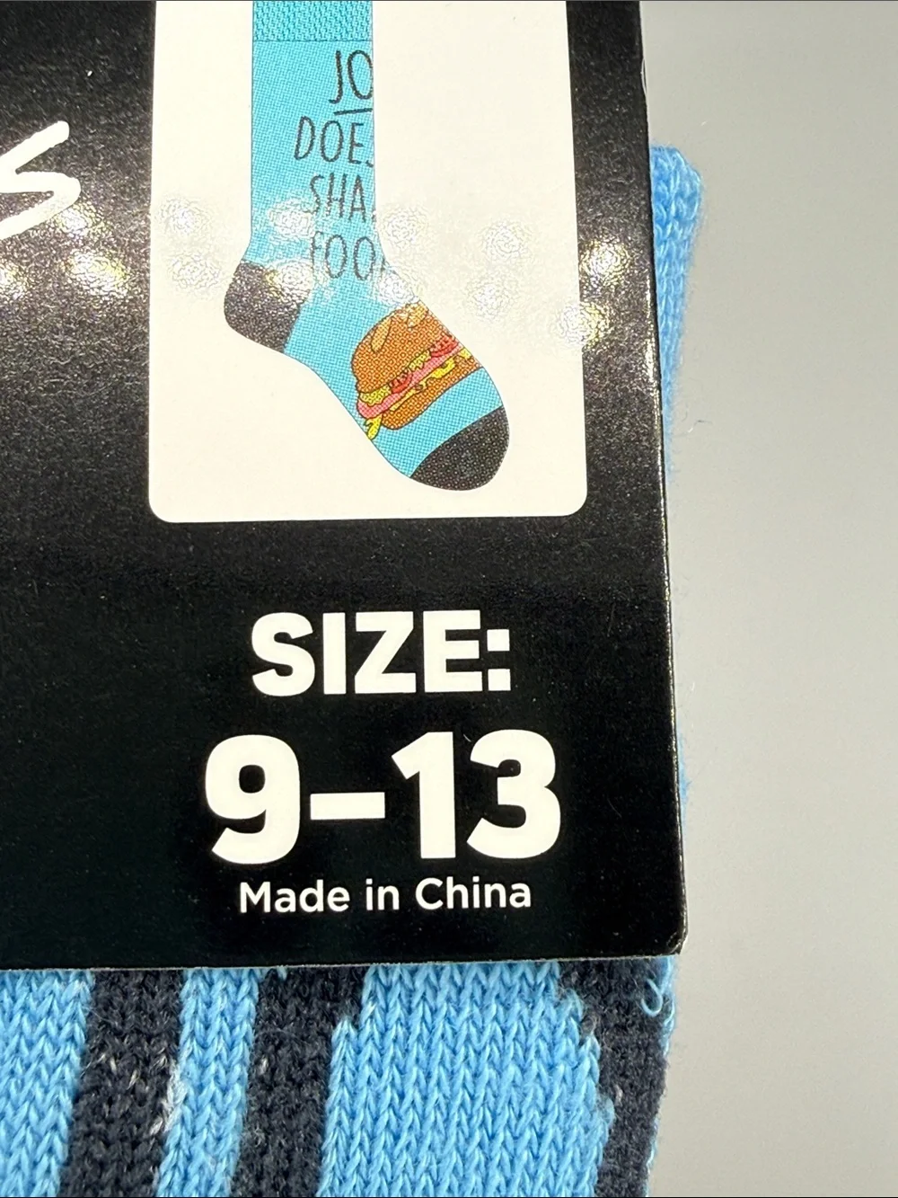 FRIENDS Light Blue Crew Socks “Joey Doesn’t Share Food”